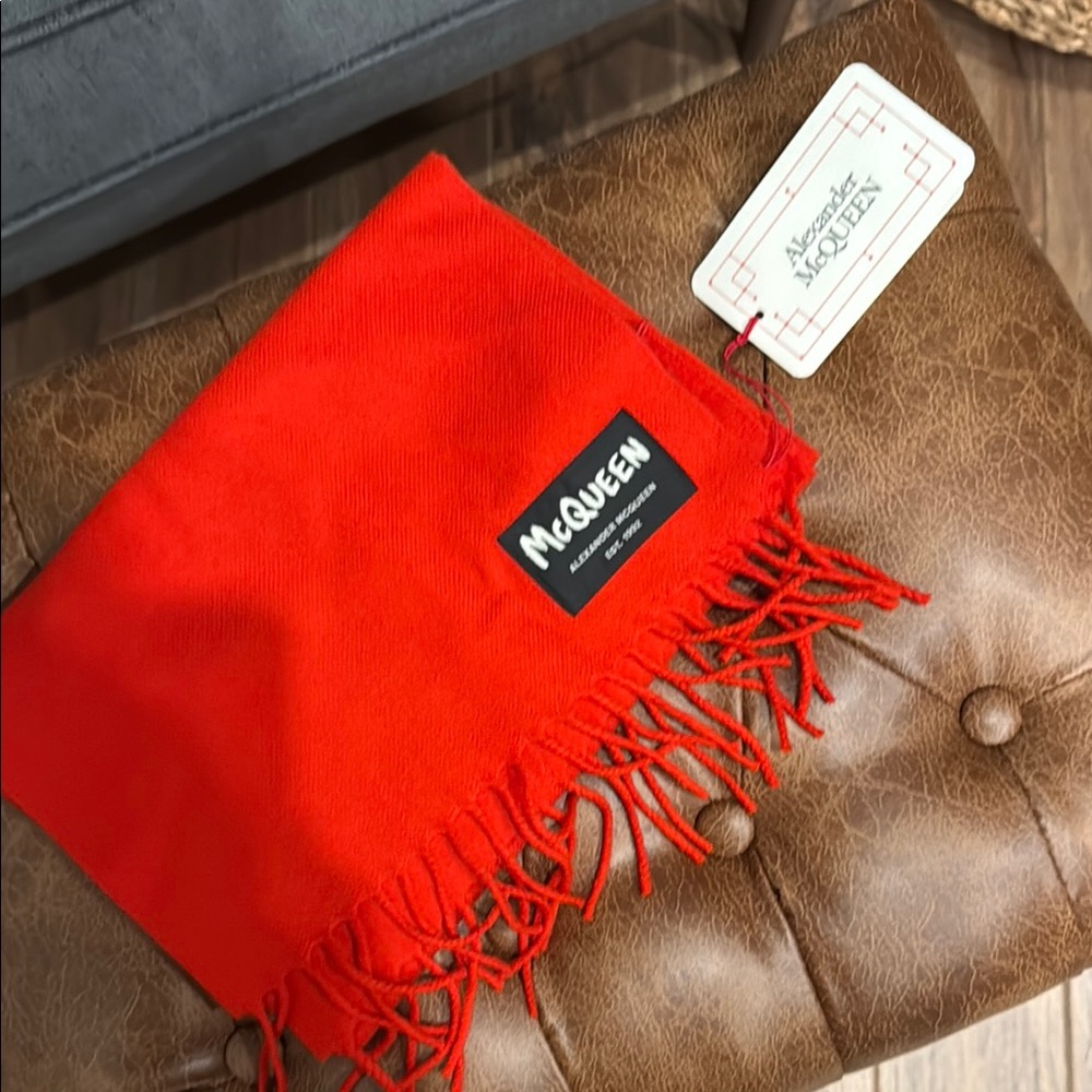 Alexander McQueen Red Scarf
